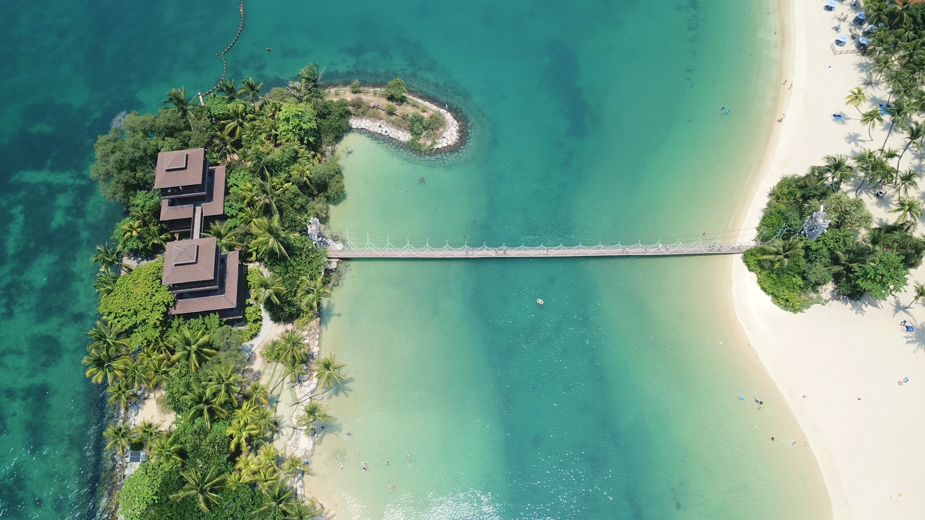 An island escape surrounded by turquoise water